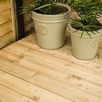 Forest Treated Softwood Deck Board 19mm x 120mm x 2.4m Pack of 10 - Pressure treated
