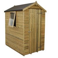 6'x4' Forest Tongue & Grooved Apex Shed Pressure Treated