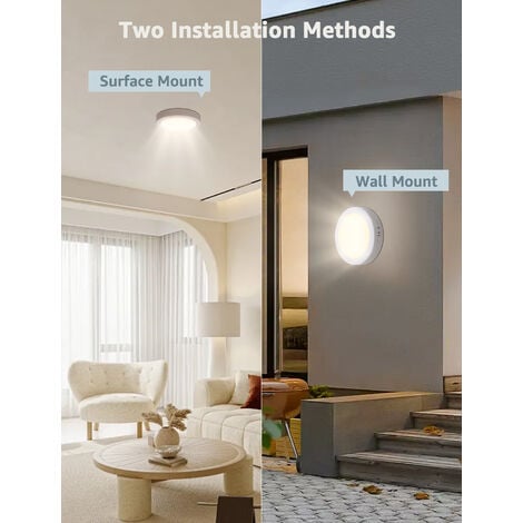 Aigostar Lámpara de Techo LED 18W(Equivalente a 175W) Plafón LED Techo 2100LM Luz natural 4000K para Cocina Sala de Estar Dormitorio Pasillo 226  35Hmm, 2 PCS
