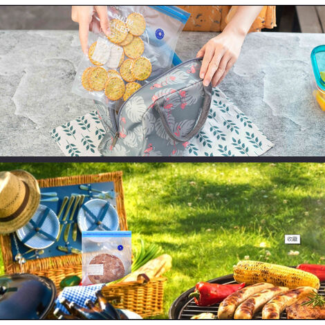 30 Bolsas De Vacío Reutilizables Aigostar - 3 Tamaños, Sin BPA, Para Congelador Y Microondas