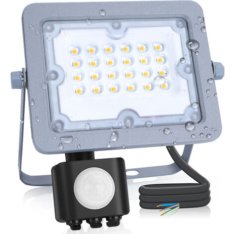 Luz LED Luz de 18W Sensor LED IP65 Iluminación exterior con detector de  movimiento Patios Garden frío