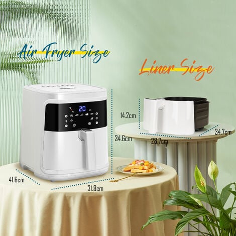 Freidora de aire - Freidora de aire sin aceite, 3,5 litros, 1500W Aigostar  Mini Cube AIGOSTAR, 1500 W, Negro