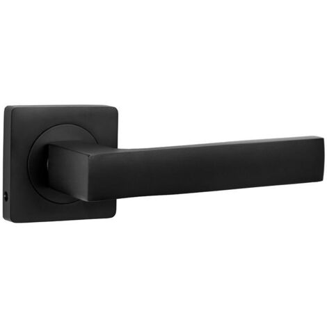 manivela con roseta cuadrada. de aluminio, modelo tendal, roseta 50x50 mm. acabado negro mate