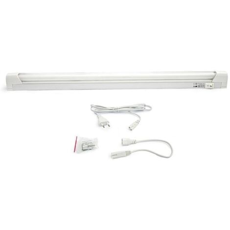 lampara fluorescente fly t5 28w 220v luz blanca l.1180mm, interruptor y cable 1.5mtos