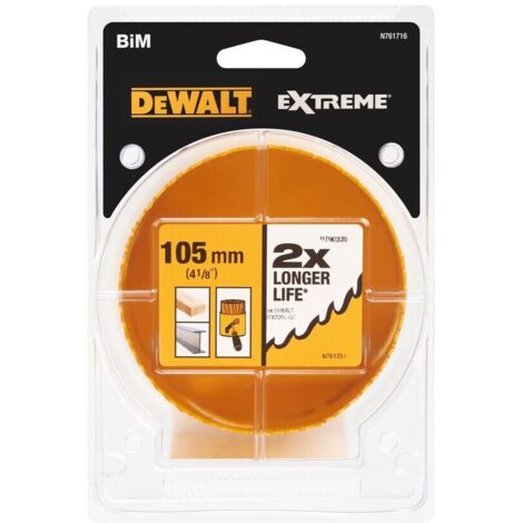 DEWALT corona bi-metal dewalt 105mm corte 44mm , Maximiza Tus Proyectos de Corte con la Corona Bi-Metal DEWALT de 44mmLa Corona Bi-Metal DEWALT de 44mm establece un (1/2)