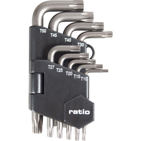 RATIO juego 9 llaves torx acodada t10-t50 , 0BLISTER , RATIO juego 9 llaves torx acodada t10-t50 , 0BLISTER (1/2)