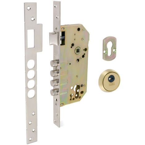 Cerradura Seguridad Madera Embutir 50Mm R200B566L Laton 1Punto Tesa