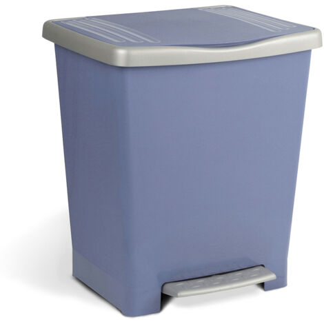 cubo pedal 25l millenium ta-tay acabados blanzo, azul, lima, rojo color cubo azul