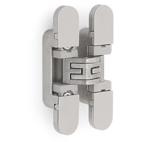 BISAGRA KUBIKINA K6100 INVISIBLE REGULABLE A TRAVÉS DE DOS EJES INDEPENDIENTES. DISPONIBLE EN CROMO SATINADO Y NEGRO