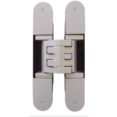 bisagra invisible kubica k5080 cromo satinado  zamak. patentada. 80kgs/2b.