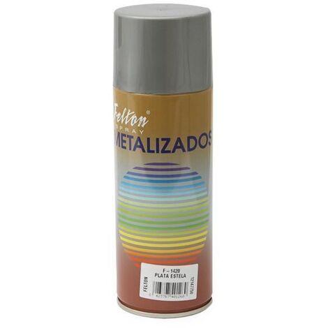 FELTON spray pintura metaliz plata estela 400ml , SPRAY PINTURA METALIZ PLATA ESTELA 400ml de la marca Felton con acabado metálicoColor:&lt/ (1/2)