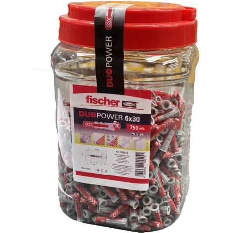 FISCHER cubo duopower 6×30 750 uds 557383 (546161) fischer , Cubo Duopower 6×30 750 Uds 557383 (546161) de la marca Fischer. (1/5)