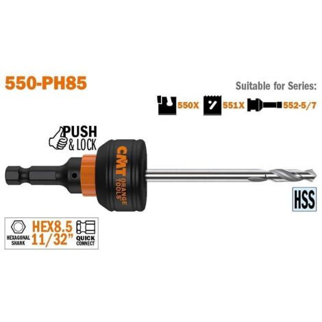 CMT mandril con broca corona cmt 550x-ph85 , 0UNIDADES , CMT mandril con broca corona cmt 550x-ph85 , 0UNIDADES