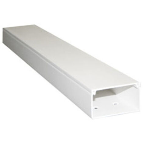 CANALETA BLANCA ATORNILLAR 25-40mm 2mtos NO ADHESIVA, CON AGUJEROS P/ATORNILLAR