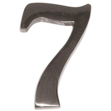números para puerta del 1 al 9. 10cm. elegir número y acabado. número siete acabado níquel mate