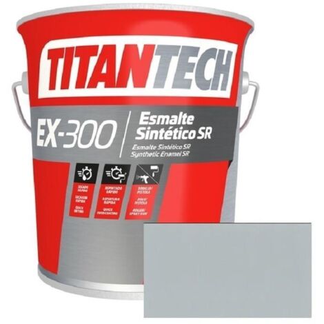 TITAN esmalte s/r ex300 g/perla ral 7040 4l. titantech , Descubre el ESMALTE S/R EX300 G/PERLA RAL 7040 4l, un esmalte sintético industrial de secado rápido (1/2)