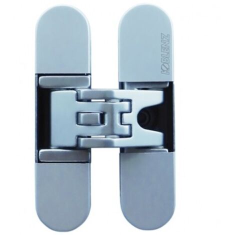 bisagra invisible kubica k6200 cromo satinado  regulacion 3d. 45kg/bis. 95x60mm.