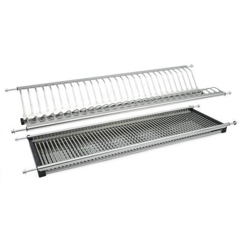 HERRAJES ALK escurreplatos/vasos eco eire m450 inoxidable , Este modelo incluye escurreplatos y escurrevasos con varillas laterales ajustables
