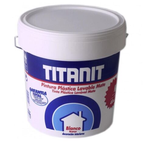 PINTURA PARA PAREDES Y TECHOS LAVABLE TITANIT MATE BLANCO INTERIOR 750ml TITANLUX 029190034