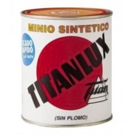 TITAN imprimación minio naranja titanlux 750ml , La imprimación minio naranja de Titanlux, disponible en 750 ml, es una opción destacada para la preparación y protección de supe (1/5)