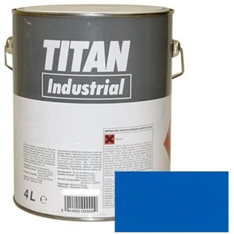 TITAN esmalte s/r ex300 az/cobalto ral 5013 4l titantech , El ESMALTE S/R EX300 AZ/COBALTO RAL 5013 es un esmalte sintético industrial de alta calidad, con u (1/3)