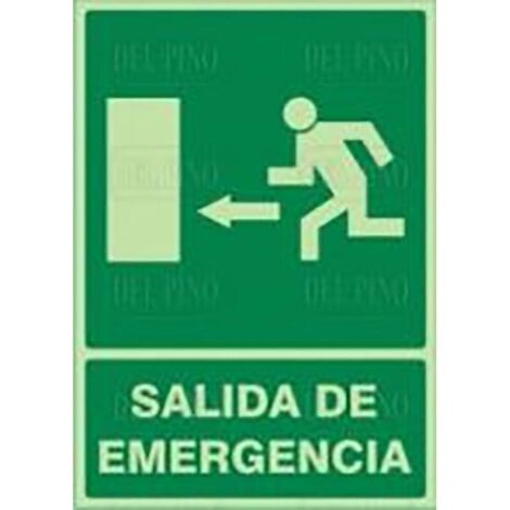 señal 901 plast.297x210''s.emerg.izd''lum. salida emergencia flecha izda(letra-pictograma) (1/2)