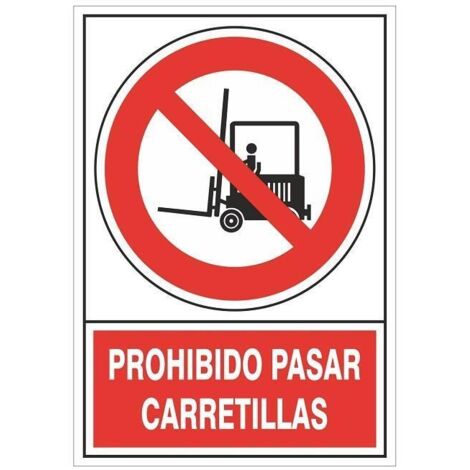 señal 537 plastico 295x210''proh.p/carretil'' prohibido pasar carrretillas (1/3)