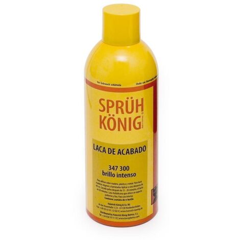 laca spray de acabado. alto brillo. aerosol. base nitrocelulósica. para interiores. 400 ml - konig (1/2)