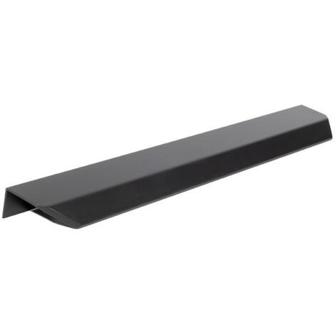 tirador aluminio vann. disponible en acabados negro mate, anodizado brillo y laton oscuro acabado negro mate dist. agujero dist. 256mm.