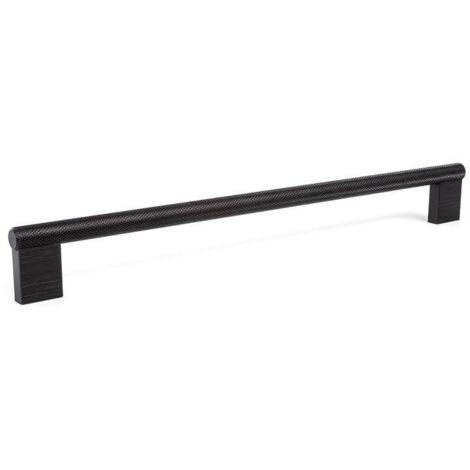 tirador aluminio graf mini acabado negro cepillad dist. agujero dist. 256mm.