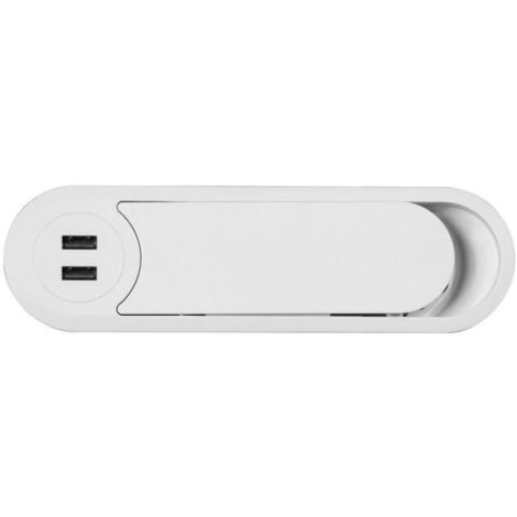 pasacable ovalado tical 180x53 2xusb blanco cargador no incluido.