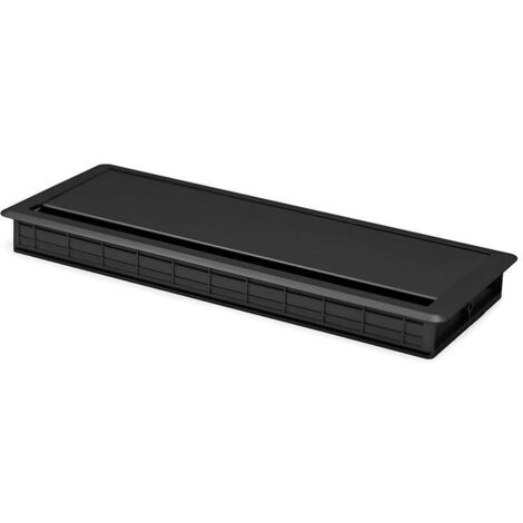 HERRAJES ALK pasacable con tapa amortiguada simple acabado negro (1/3)