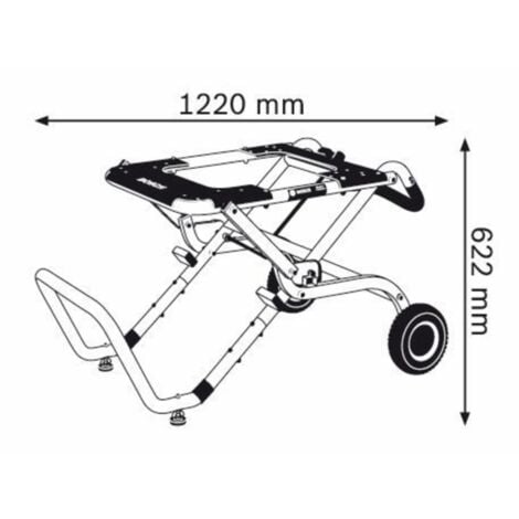 Bosch Professional GTA 60 W Transport- und Arbeitstisch GTS 10 (0601B12000)