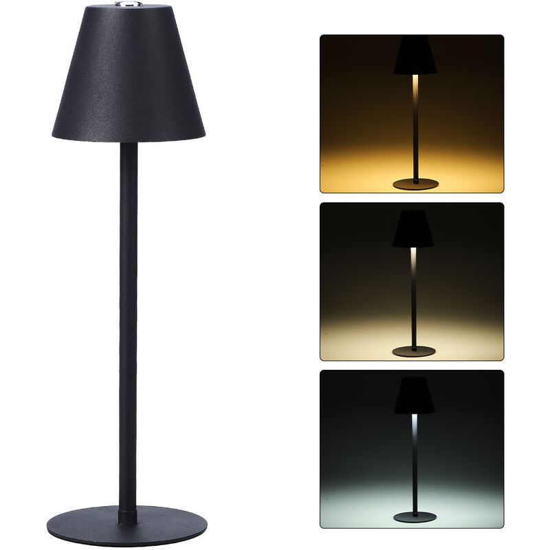 Dripex Lampe De Table à Gradation, Lampes De Table sans Fil Rechargeables  avec Capteur Tactile, Luminosité