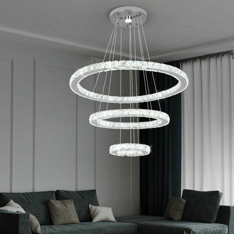 Moderne Trois Anneaux Hauteur réglable Lampe design suspension LED