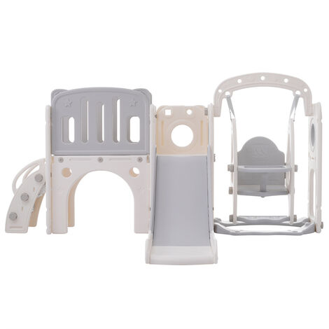 Toboggan 7 en 1 pour enfant avec cadre d'escalade, panier de basket-ball et tunnel – Toboggan d'intérieur et d'extérieur pour enfants à partir de 1 an – Toboggan autonome en plastique (jaune-2 Toboggan 7 en 1 pour enfant avec cadre d'escalade, panier de basket-ball et tunnel – Toboggan d'intérieur et d'extérieur pour enfants à partir de 1 an – Toboggan autonome en plastique (jaune-2