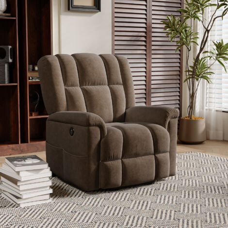 Fauteuil Releveur Électrique WOLTU - Massage Et Chauffage - Aide à La Levée - USB - PU Beige