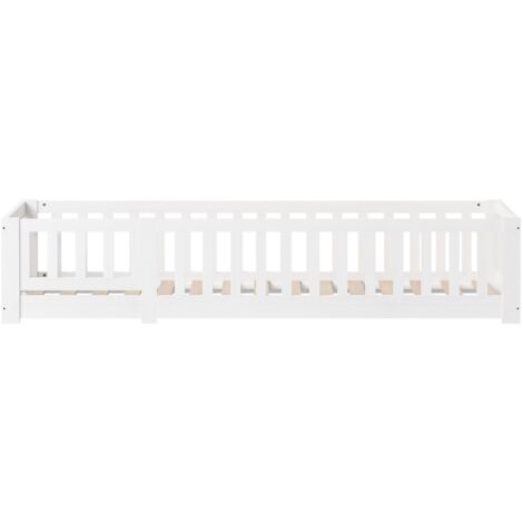 Lit Au Sol Montessori Bella – Barrière De Sécurité, Bois De Pin Massif, Sécurisé - 5