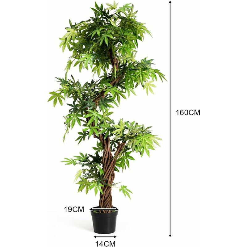 Giantex arbre artificiel plante artificielle en pot convient pour