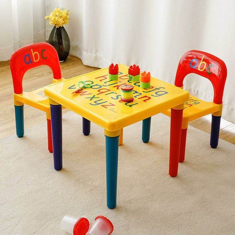 Giantex ensemble table et chaises pour enfants pour jouer,manger