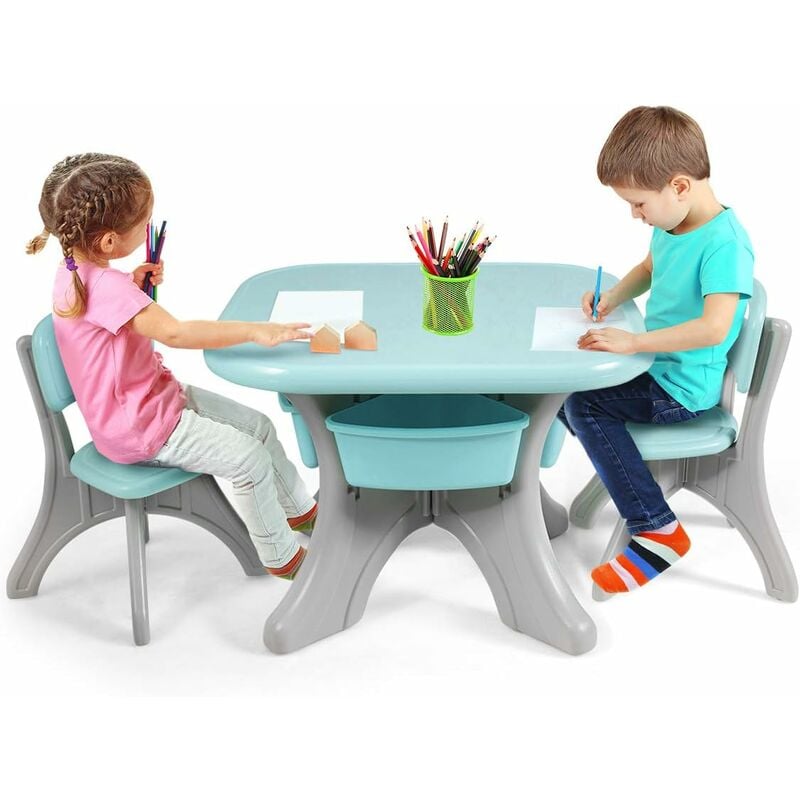 Giantex table et chaise à dessin pour enfants, chevalet à dessin