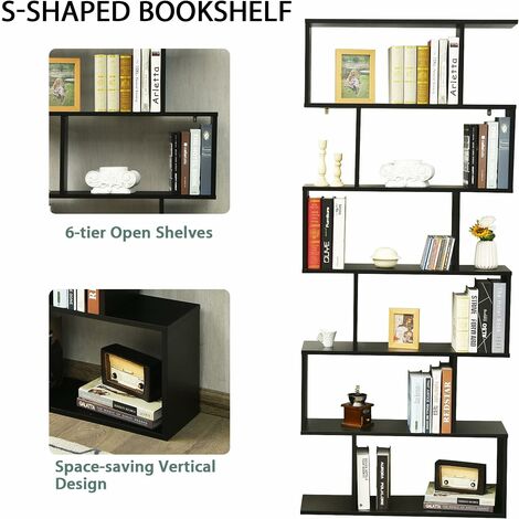 GIANTEX bibliothèque étagère à livres à 8 niveaux en forme arbre style  industriel support de cd/albulm meuble de rangement pour salon, bureau,  brun
