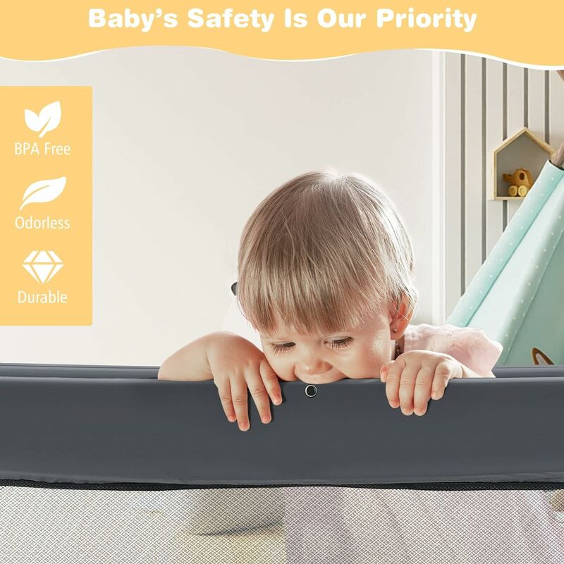 Parc pliable pour bébé 6 à 36 mois 16 panneaux modulable aire d'activités  avec porte verrouillable base antidérapante - Conforama