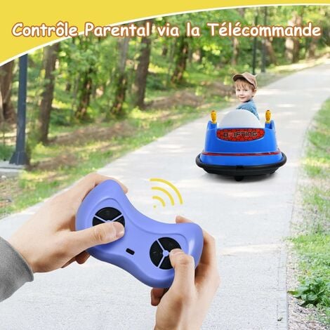 DREAMADE Voiture Électrique Auto Tamponnante 360° avec Télécommande, Auto  Tournante pour Enfant avec LED et
