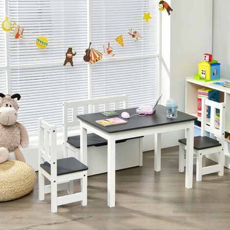 DREAMADE Ensemble Table et Chaise Enfant, Jeu de Table et 2