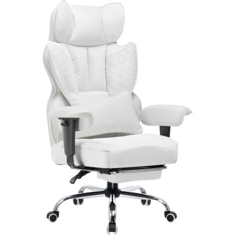 Comhoma – Chaise gaming ergonomique – Dossier haut en cuir PU – Accoudoirs réglables – Support lombaire à ressorts ensachés – Siège large 150KG (1/5)