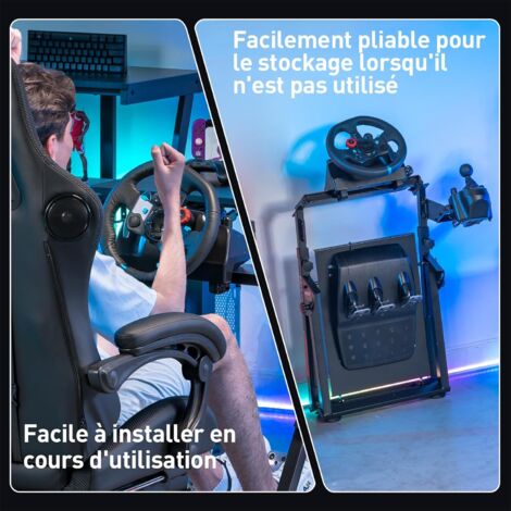 Support Mural Pour Volant Thrustmaster En Blanc – Accroche Solide, Design Brillant, Facile à Monter