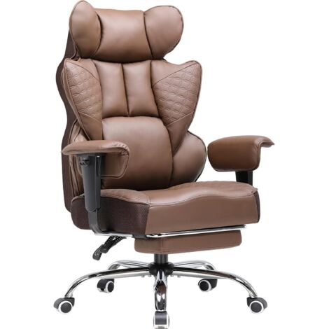 Comhoma – Chaise gaming ergonomique avec dossier haut en cuir PU – Accoudoirs réglables – Support lombaire à ressorts ensachés – Siège large 150KG (1/5)
