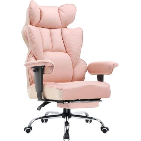 Comhoma – Chaise gaming ergonomique avec dossier haut en cuir PU – Accoudoirs réglables – Support lombaire à ressorts ensachés – Siège large 150KG