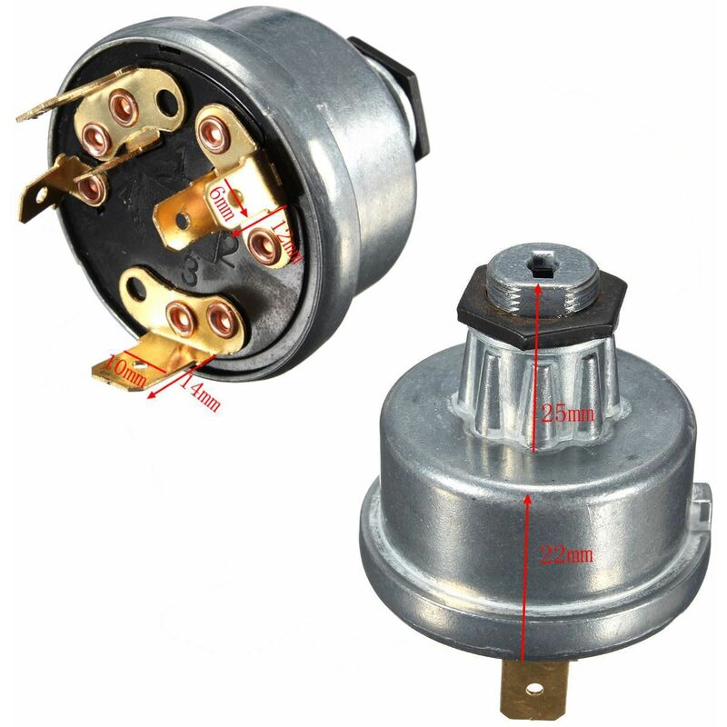 Contacteur D'allumage Universel Pour Tracteur - Compatible MASSEY FERGUSON, JCB, LUCAS 35670